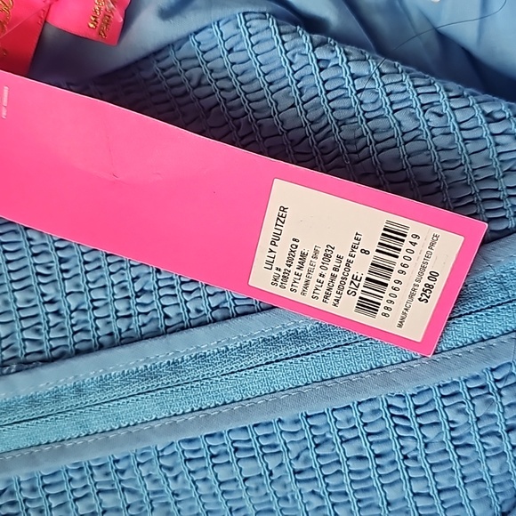 NWT Lilly Pulitzer Ryann Shift in Frenchie Blue Kaleidoscope Eyelet - Picture 11 of 14